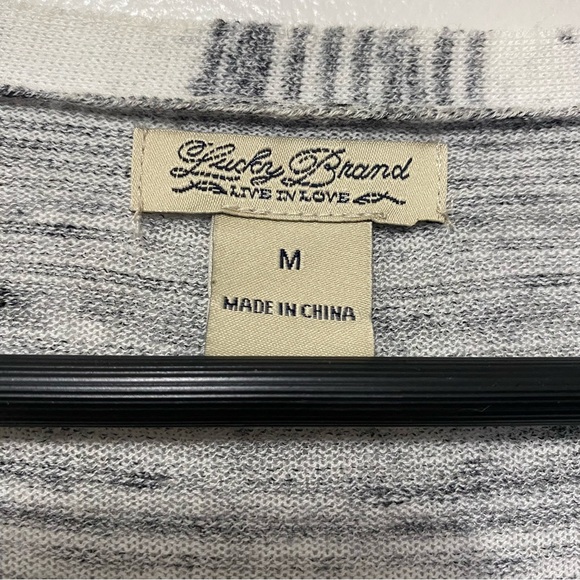 Lucky Brand Long Line Open Front Duster Cardigan Womens Size Medium Lagenlook - Picture 7 of 7